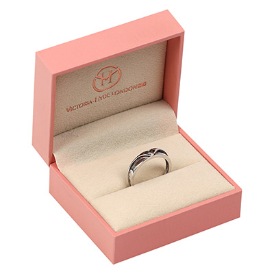 Custom Logo Small Pink Cardboard Square Box With Lid Packaging For Wedding Ring