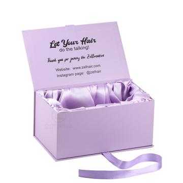 Custom Logo Folding Braid Crochet Wig Weave Extensions Black Rose Gold Shipping Human Hair Packaging Boxes
