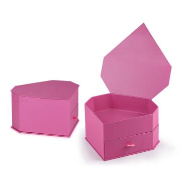 Luxury Custom Glitter Diamond Shape Gift Ring Jewelry Packaging Box With Logo