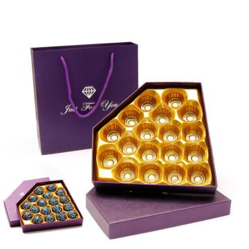 luxury Custom Logo Color Printing Paper Chocolate Packaging Gift With Tray Sweets And Diamond Chocolates Box Packaging