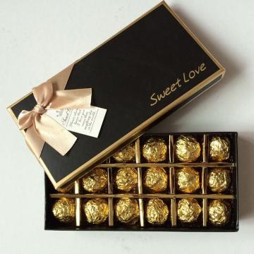High quality custom printed hot stamping logo biscuit box packaging chocolate gift paper box
