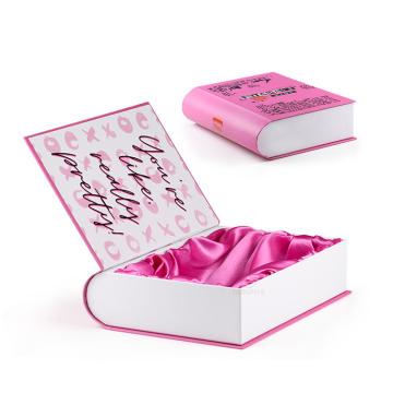 Custom Logo Ribbon Paper Competitive Price Packing Pink Hair Wig Gift Box Packaging