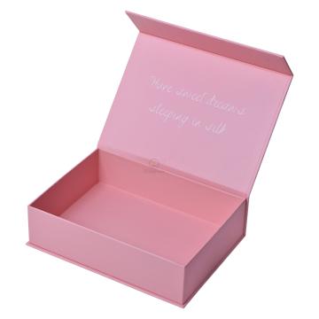 Wholesale Custom Luxury Festive pink elegant book box cosmetic make up rigid Cardboard Gift Magnetic paper Box packaging