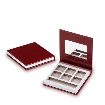 Luxury Matte Eyeshadow Palette Cardboard Packaging Box With Mirror